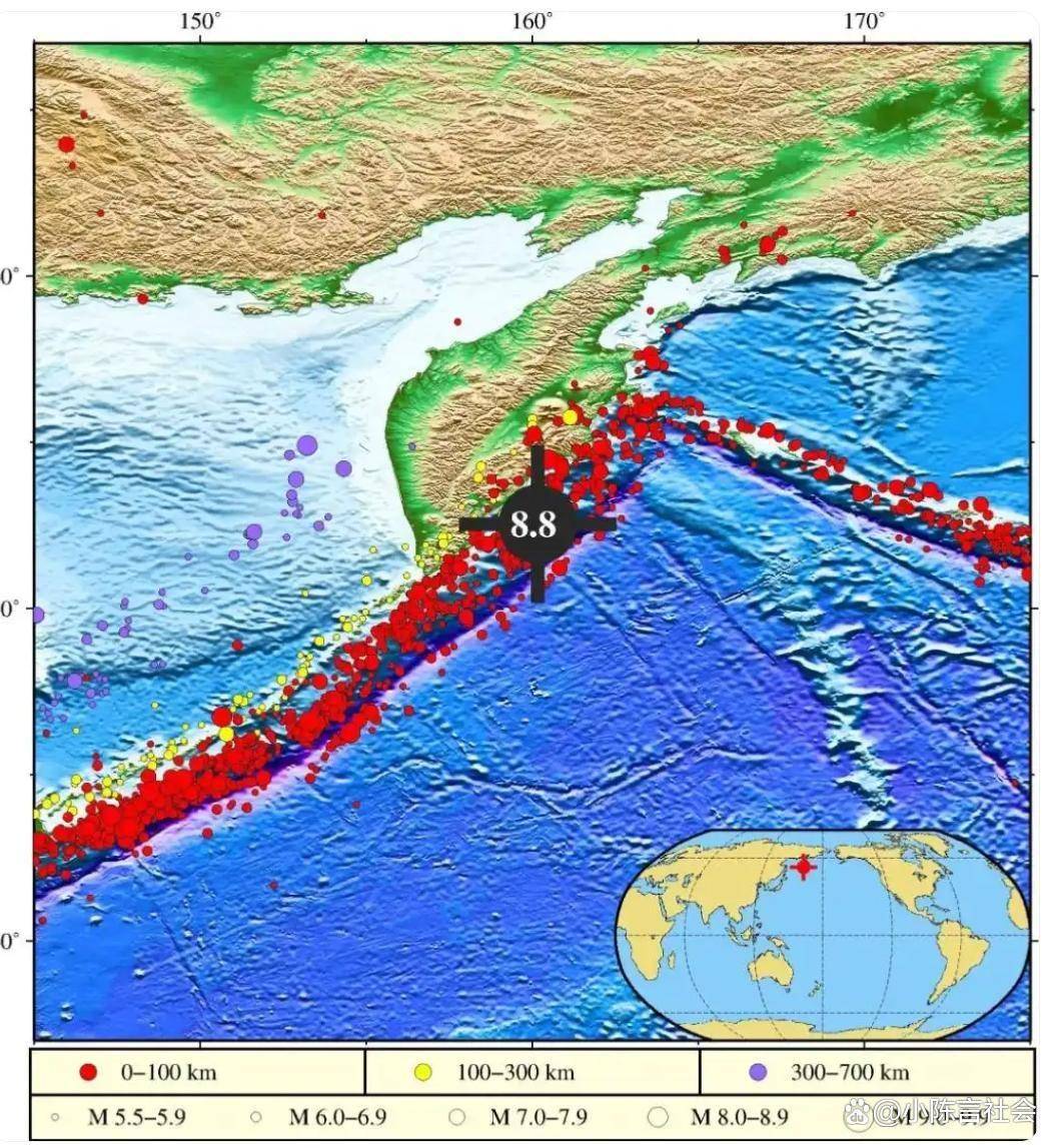 日本网友：堪察加半岛近海发生8.8级强震，海啸高达4米