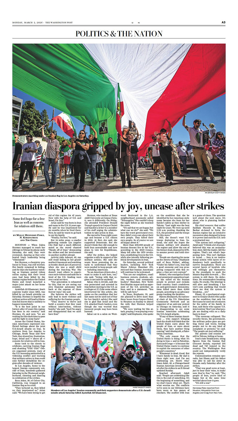 2026.3.2《华盛顿邮bao》《纽约时bao》